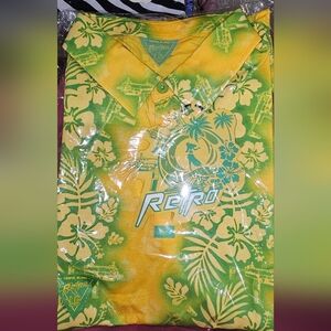 Retro Rifle "Tropic Aloha" Men's Large Polo Shirt